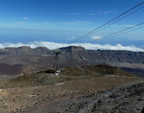 Horní stanice lanovky 3.555 m.n.m, výhledy