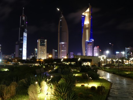 Noční výhledy z Al Shaheed park