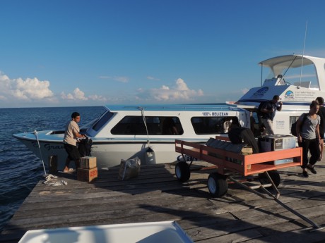 Vylodění na Caye Caulker