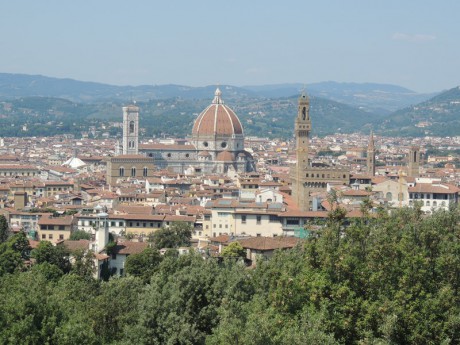 Dobře  viditelná dominanta Florencie- 92metrů vysoká kopule